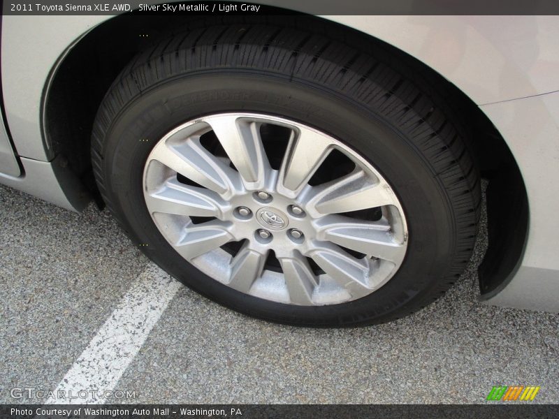 Silver Sky Metallic / Light Gray 2011 Toyota Sienna XLE AWD