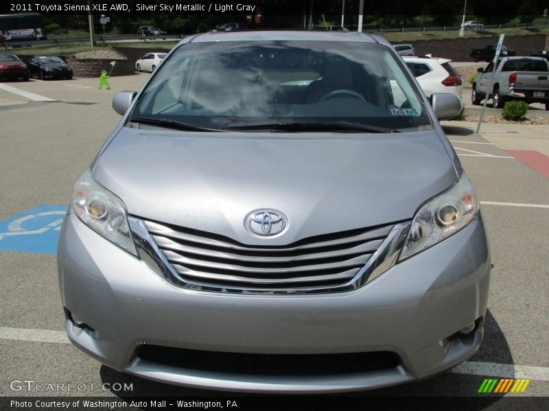 Silver Sky Metallic / Light Gray 2011 Toyota Sienna XLE AWD