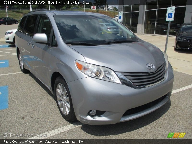 Silver Sky Metallic / Light Gray 2011 Toyota Sienna XLE AWD