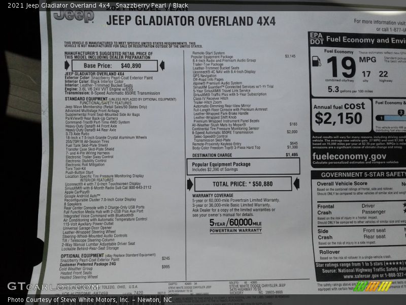 Snazzberry Pearl / Black 2021 Jeep Gladiator Overland 4x4