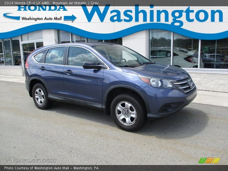 Mountain Air Metallic / Gray 2014 Honda CR-V LX AWD