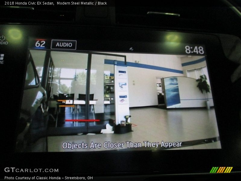 Modern Steel Metallic / Black 2018 Honda Civic EX Sedan