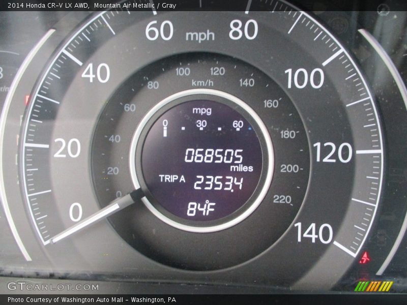 Mountain Air Metallic / Gray 2014 Honda CR-V LX AWD