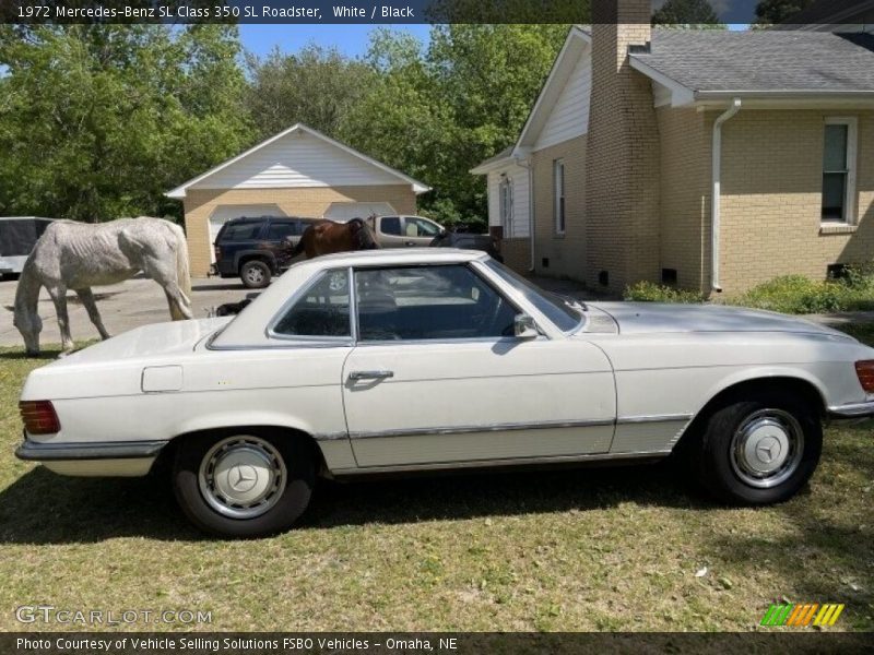 White / Black 1972 Mercedes-Benz SL Class 350 SL Roadster