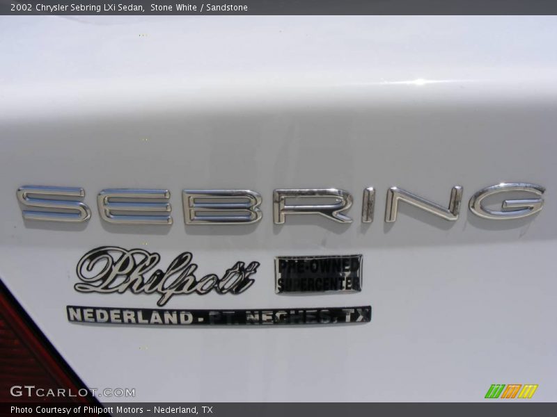 Stone White / Sandstone 2002 Chrysler Sebring LXi Sedan