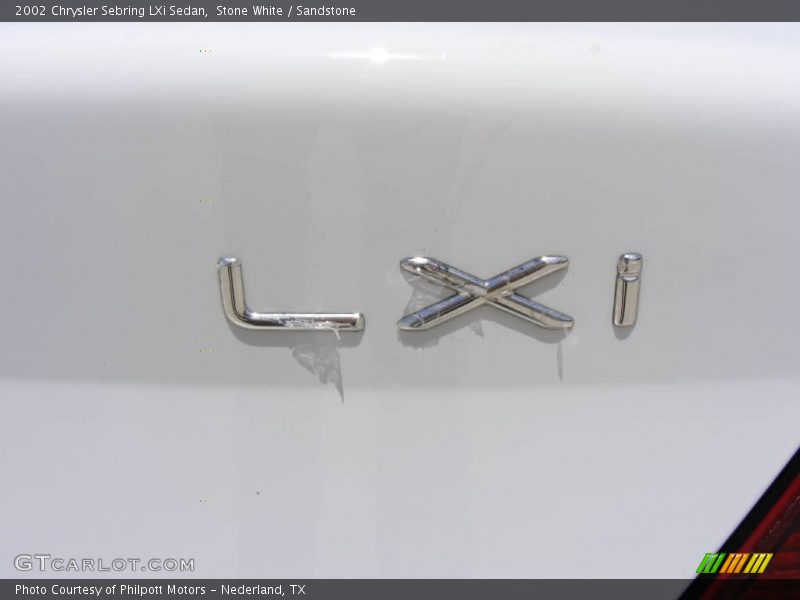Stone White / Sandstone 2002 Chrysler Sebring LXi Sedan