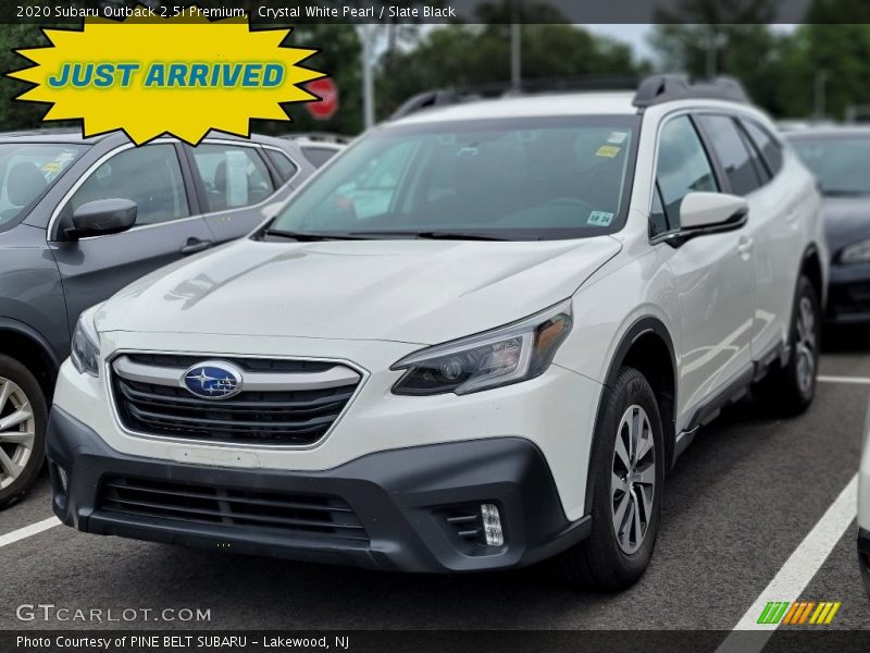 Crystal White Pearl / Slate Black 2020 Subaru Outback 2.5i Premium