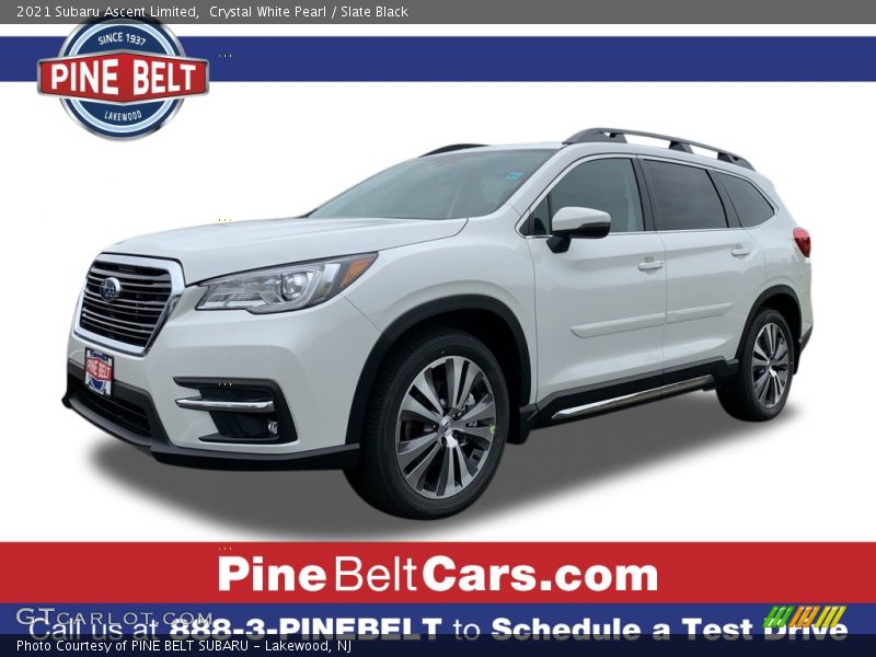 Crystal White Pearl / Slate Black 2021 Subaru Ascent Limited