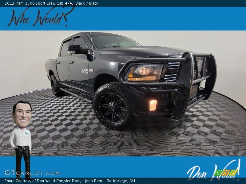 Black / Black 2013 Ram 1500 Sport Crew Cab 4x4