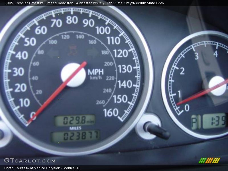 Alabaster White / Dark Slate Grey/Medium Slate Grey 2005 Chrysler Crossfire Limited Roadster