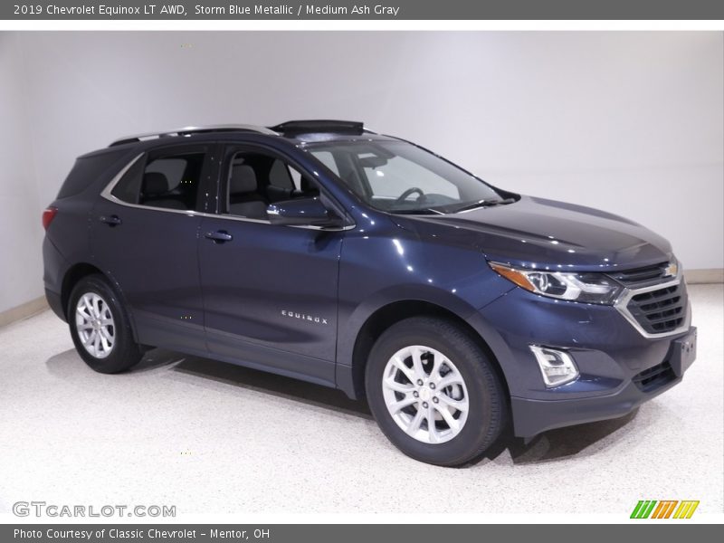 Storm Blue Metallic / Medium Ash Gray 2019 Chevrolet Equinox LT AWD