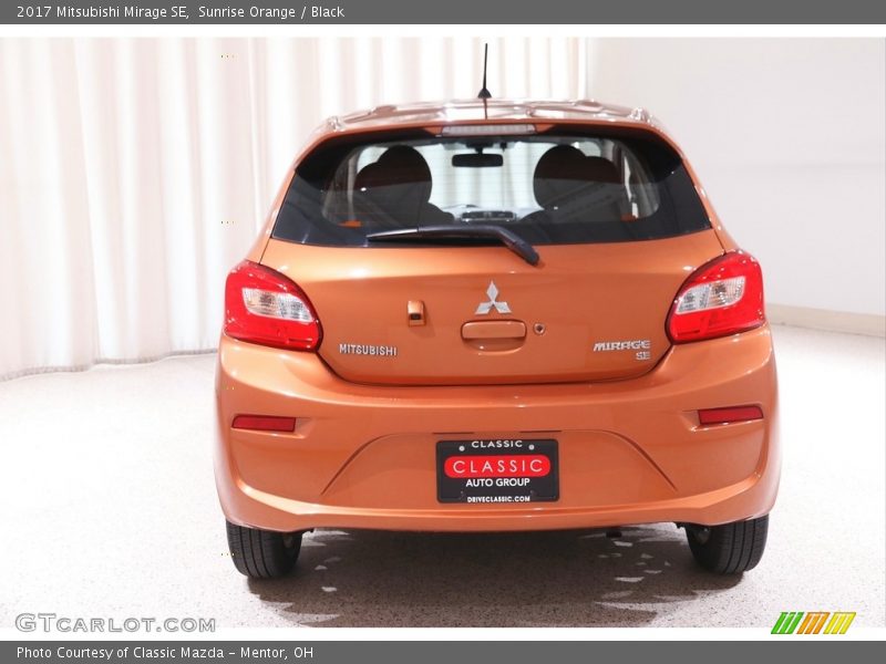 Sunrise Orange / Black 2017 Mitsubishi Mirage SE
