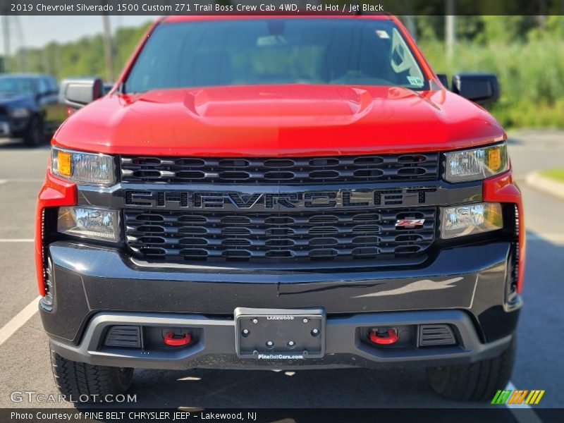 Red Hot / Jet Black 2019 Chevrolet Silverado 1500 Custom Z71 Trail Boss Crew Cab 4WD