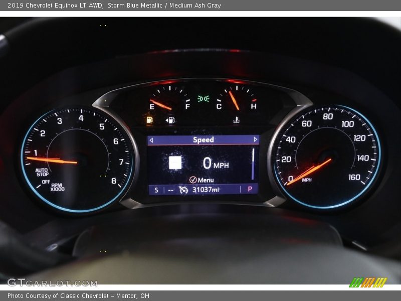 Storm Blue Metallic / Medium Ash Gray 2019 Chevrolet Equinox LT AWD