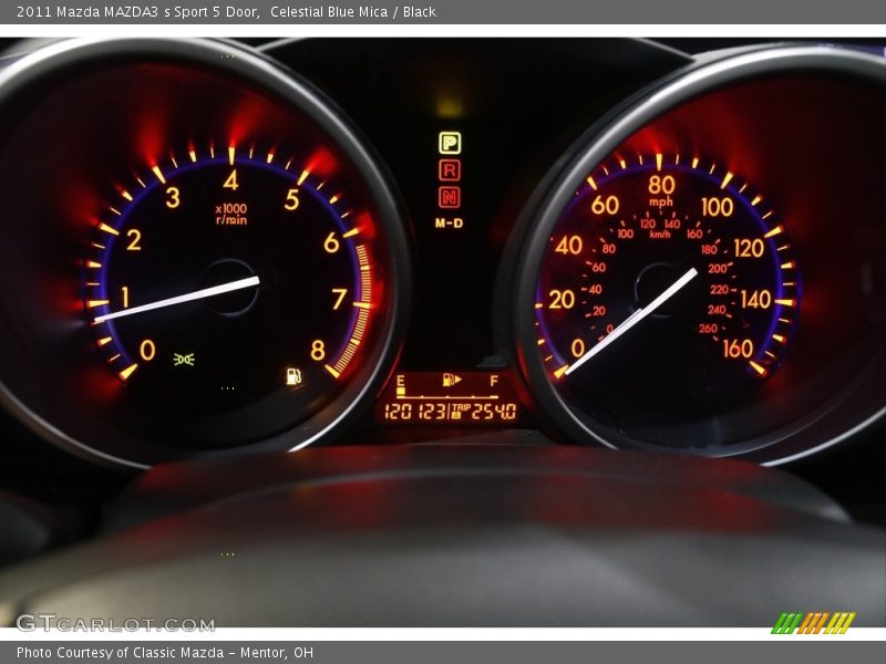 Celestial Blue Mica / Black 2011 Mazda MAZDA3 s Sport 5 Door