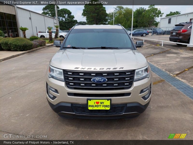 White Gold / Sport Appearance Dark Earth Gray 2017 Ford Explorer XLT