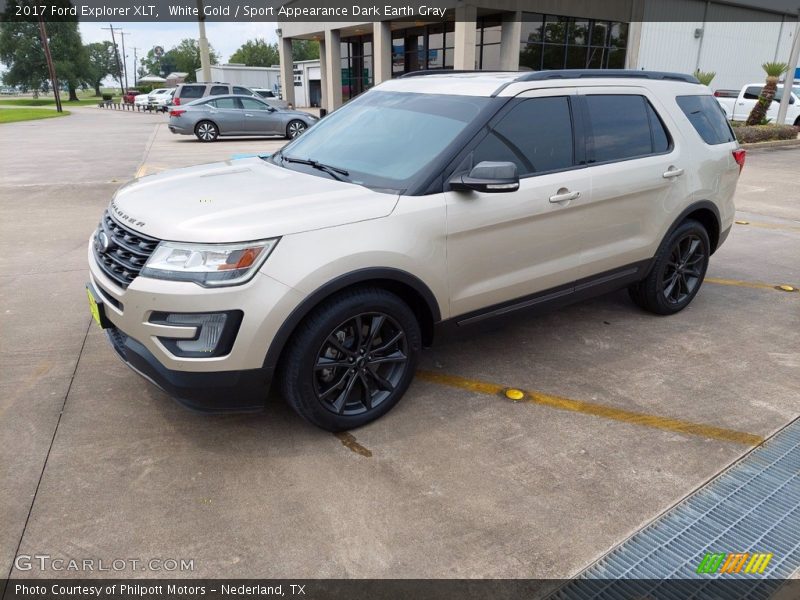 White Gold / Sport Appearance Dark Earth Gray 2017 Ford Explorer XLT