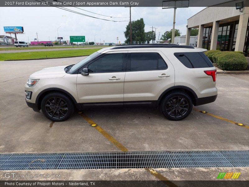 White Gold / Sport Appearance Dark Earth Gray 2017 Ford Explorer XLT