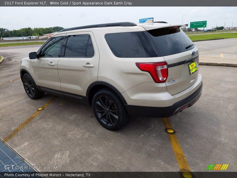 White Gold / Sport Appearance Dark Earth Gray 2017 Ford Explorer XLT