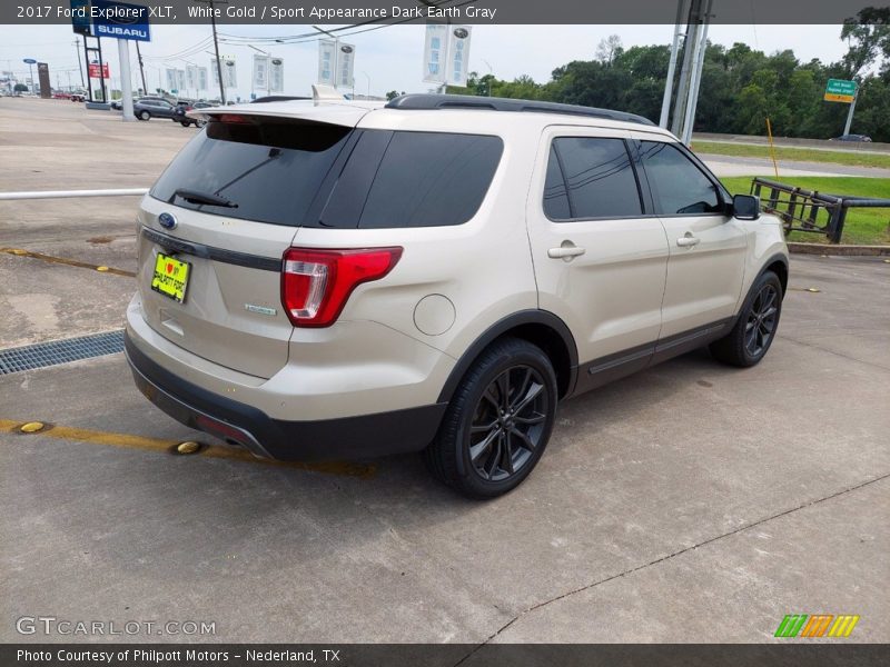 White Gold / Sport Appearance Dark Earth Gray 2017 Ford Explorer XLT