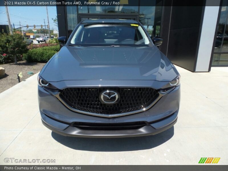 Polymetal Gray / Red 2021 Mazda CX-5 Carbon Edition Turbo AWD