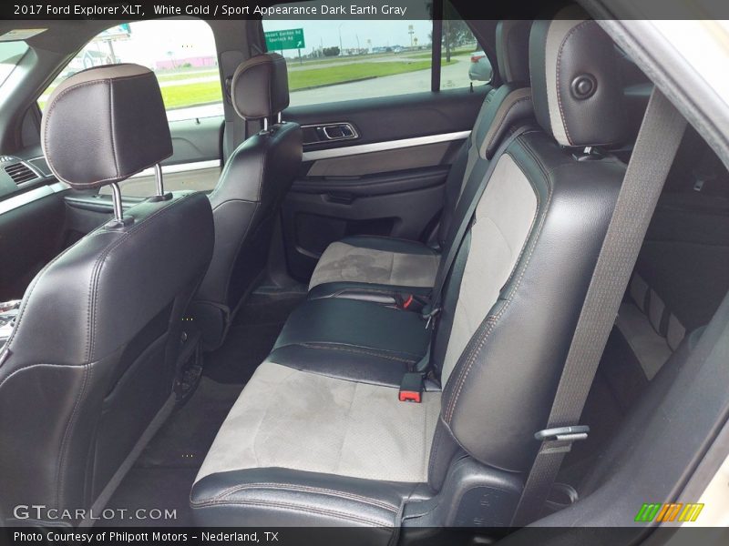 White Gold / Sport Appearance Dark Earth Gray 2017 Ford Explorer XLT