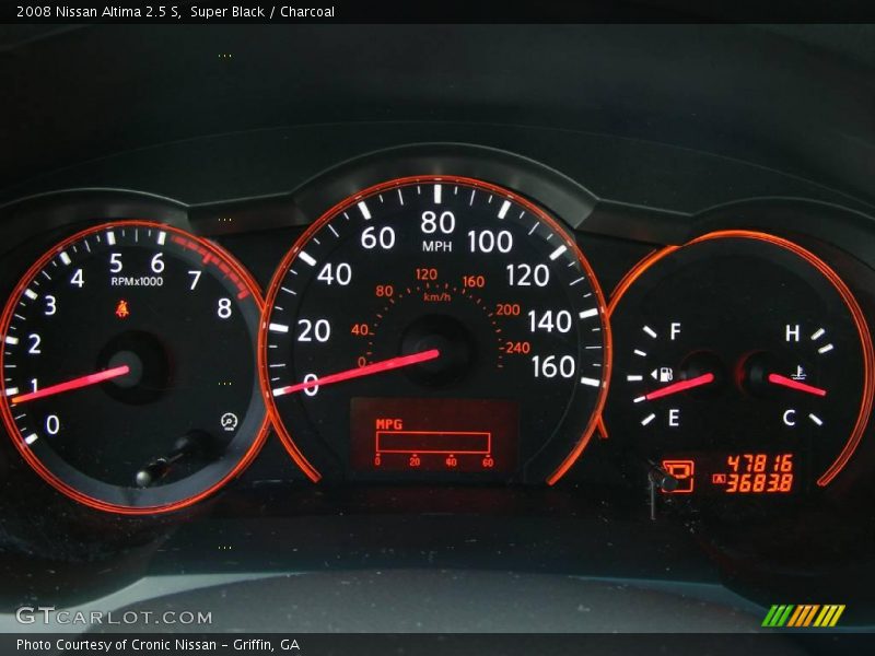 Super Black / Charcoal 2008 Nissan Altima 2.5 S