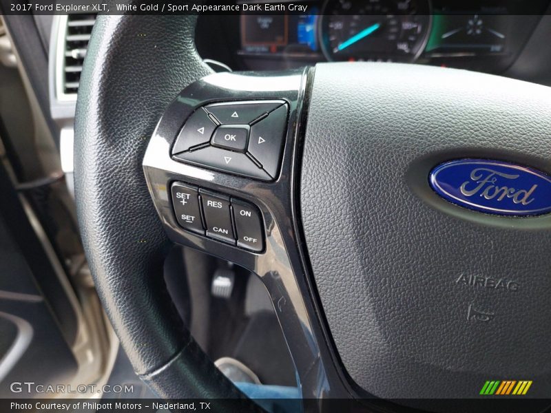 White Gold / Sport Appearance Dark Earth Gray 2017 Ford Explorer XLT