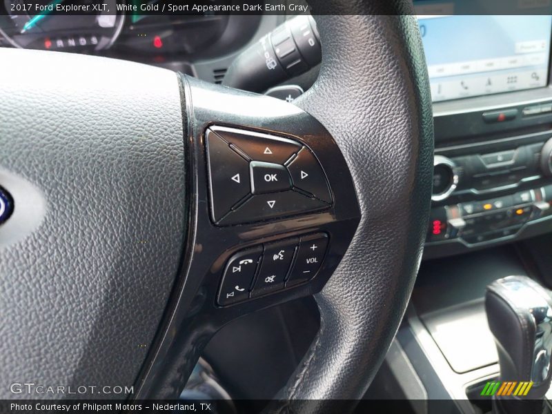 White Gold / Sport Appearance Dark Earth Gray 2017 Ford Explorer XLT