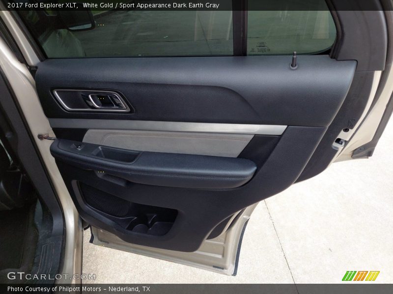 White Gold / Sport Appearance Dark Earth Gray 2017 Ford Explorer XLT