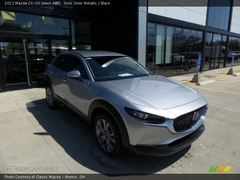 Sonic Silver Metallic / Black 2021 Mazda CX-30 Select AWD