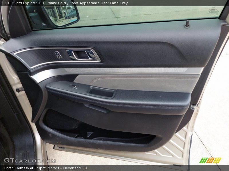 White Gold / Sport Appearance Dark Earth Gray 2017 Ford Explorer XLT