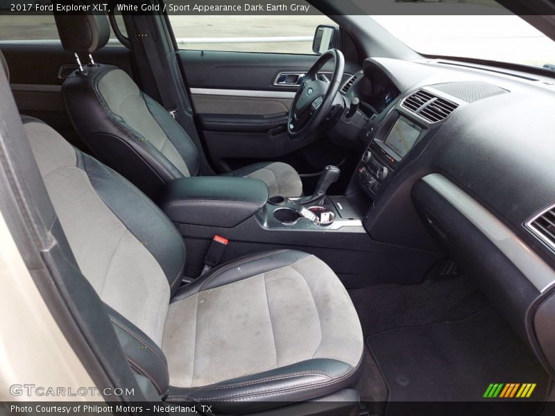 White Gold / Sport Appearance Dark Earth Gray 2017 Ford Explorer XLT