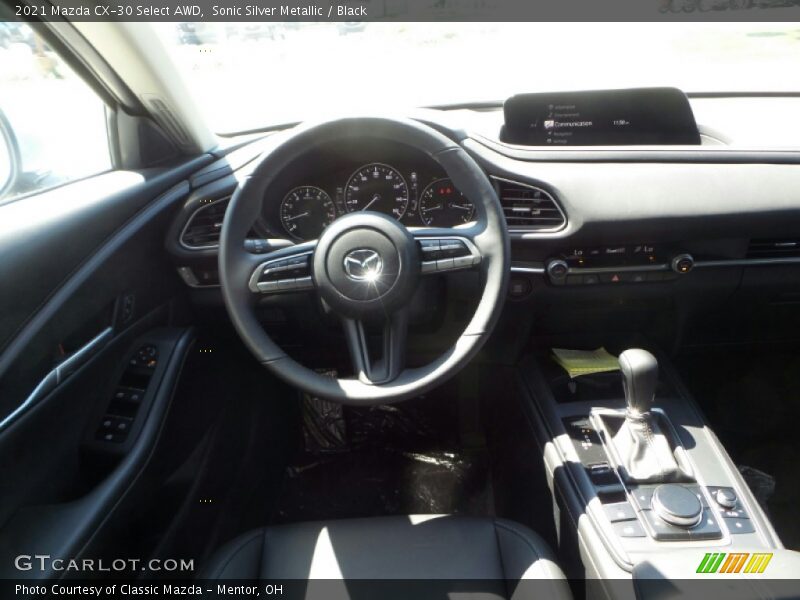 Sonic Silver Metallic / Black 2021 Mazda CX-30 Select AWD