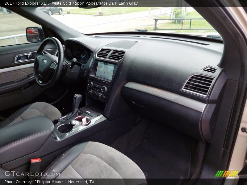 White Gold / Sport Appearance Dark Earth Gray 2017 Ford Explorer XLT