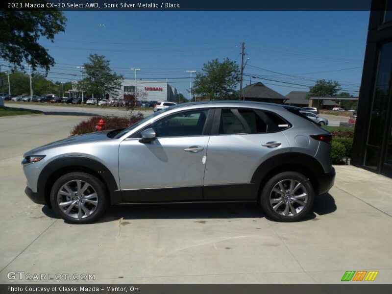 Sonic Silver Metallic / Black 2021 Mazda CX-30 Select AWD