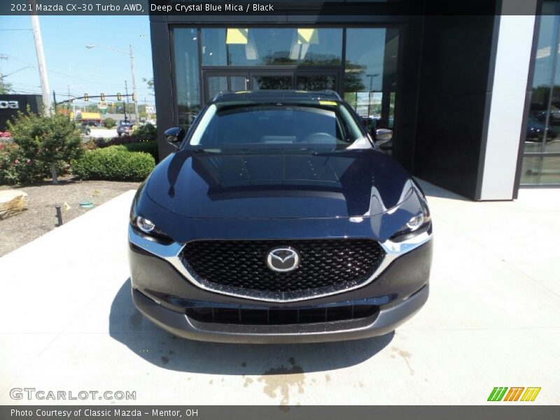 Deep Crystal Blue Mica / Black 2021 Mazda CX-30 Turbo AWD