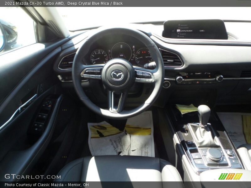 Deep Crystal Blue Mica / Black 2021 Mazda CX-30 Turbo AWD