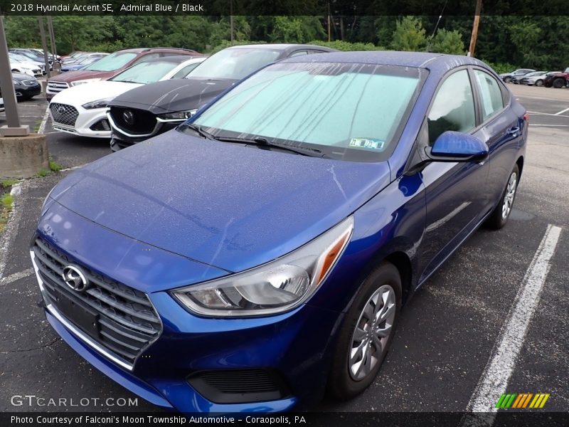 Admiral Blue / Black 2018 Hyundai Accent SE