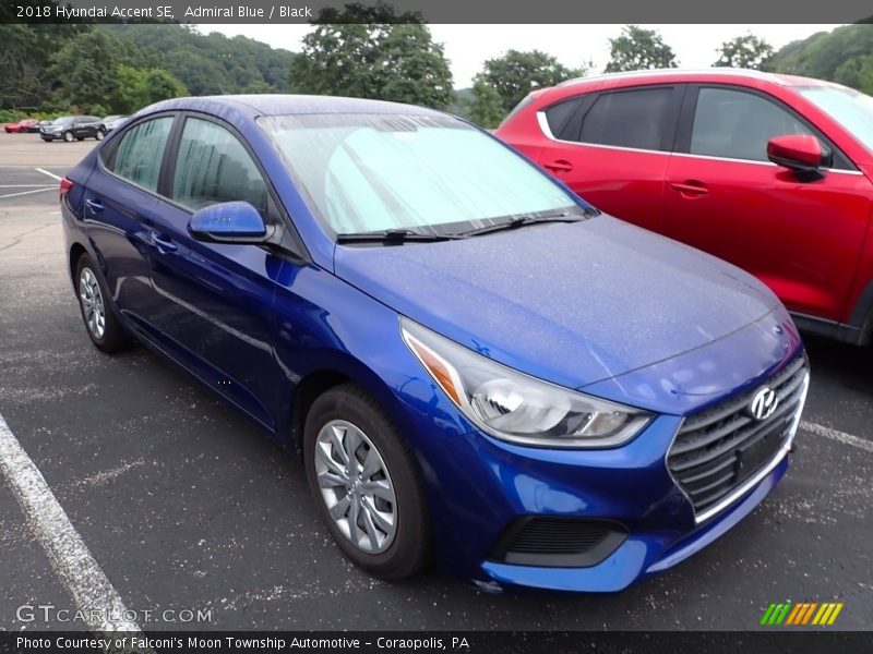 Admiral Blue / Black 2018 Hyundai Accent SE