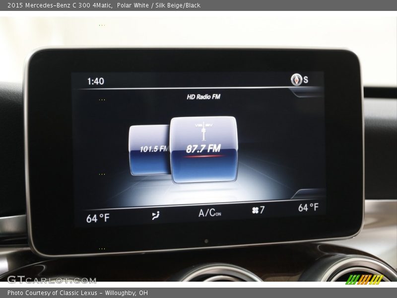 Polar White / Silk Beige/Black 2015 Mercedes-Benz C 300 4Matic
