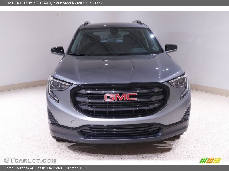 Satin Steel Metallic / Jet Black 2021 GMC Terrain SLE AWD