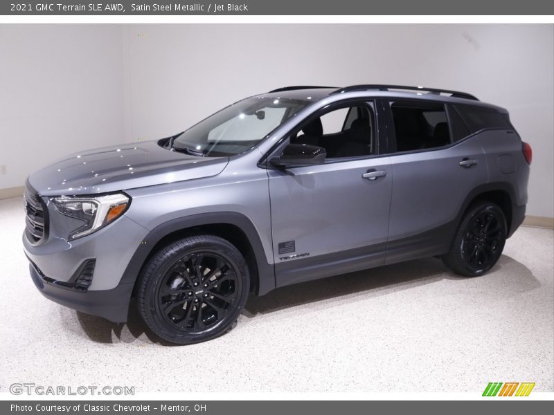 Satin Steel Metallic / Jet Black 2021 GMC Terrain SLE AWD