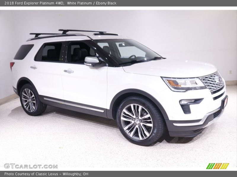White Platinum / Ebony Black 2018 Ford Explorer Platinum 4WD