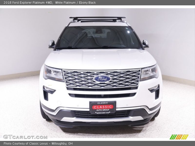 White Platinum / Ebony Black 2018 Ford Explorer Platinum 4WD