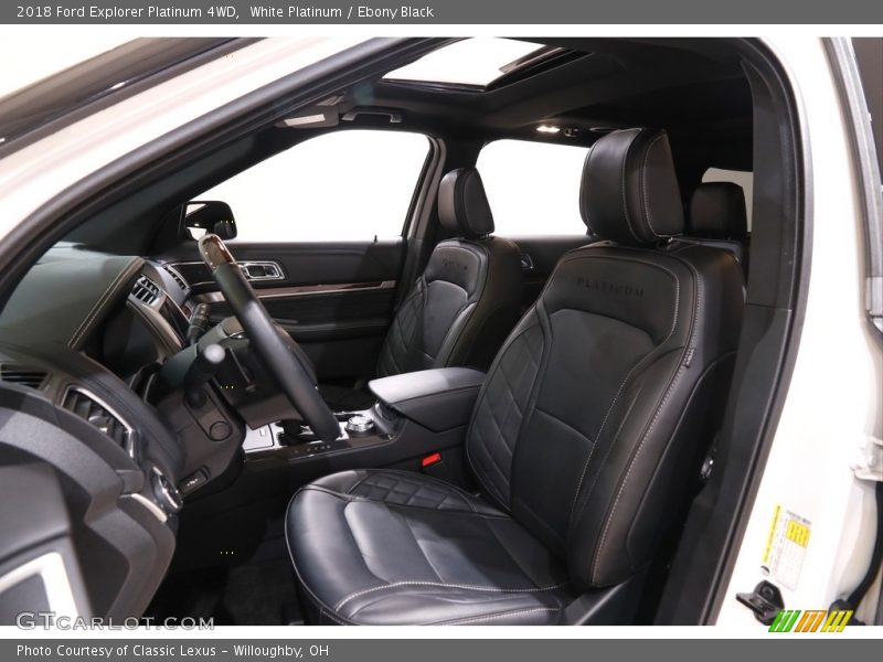 White Platinum / Ebony Black 2018 Ford Explorer Platinum 4WD