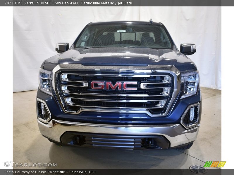 Pacific Blue Metallic / Jet Black 2021 GMC Sierra 1500 SLT Crew Cab 4WD