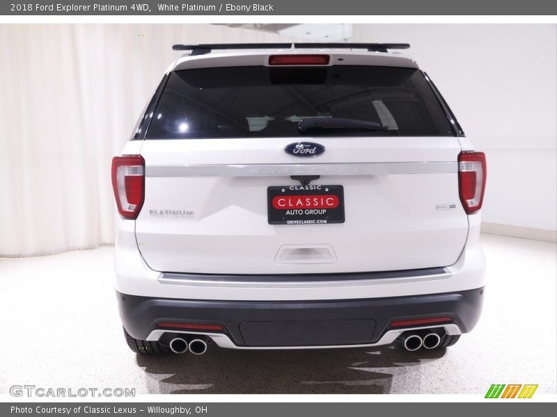 White Platinum / Ebony Black 2018 Ford Explorer Platinum 4WD