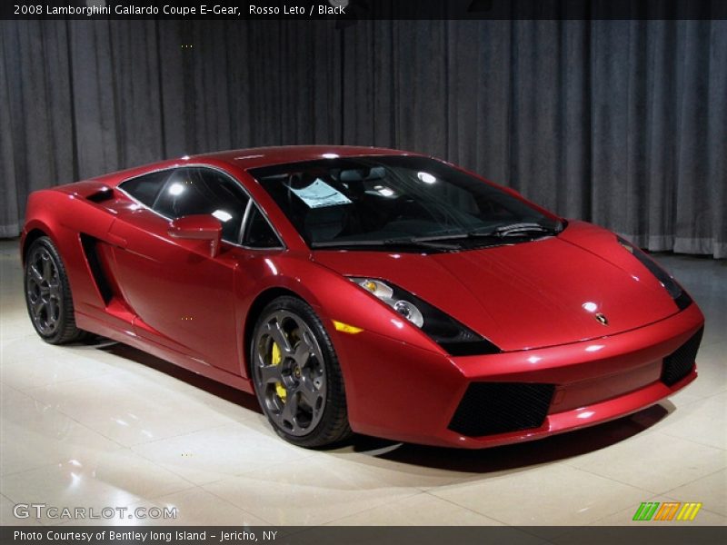 Rosso Leto / Black 2008 Lamborghini Gallardo Coupe E-Gear