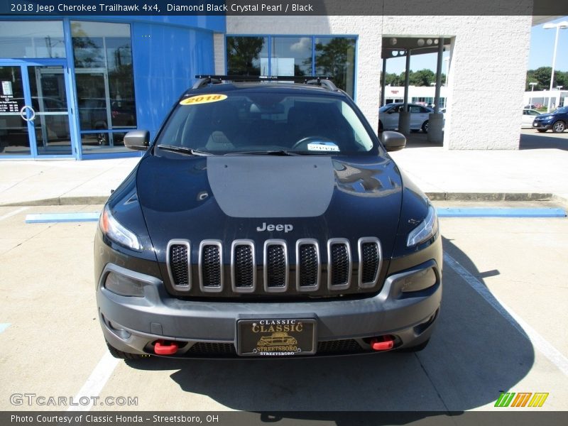 Diamond Black Crystal Pearl / Black 2018 Jeep Cherokee Trailhawk 4x4
